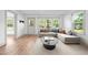 Inviting living room featuring ample natural light, hardwood floors, and comfortable seating for relaxation and entertaining at 502 S Eighth St, Mebane, NC 27302