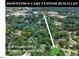 Aerial view showcasing the lot's proximity to Downtown Cary, parks, and other community amenities at 518 Heater Dr # B, Cary, NC 27511