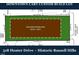 Land survey highlighting the property's boundaries and building envelope dimensions at 518 Heater Dr # B, Cary, NC 27511