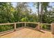 Spacious wooden deck with railing overlooking lush greenery at 728 Peninsula Forest Pl, Cary, NC 27519