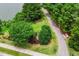 Landscaped walking path next to the lake, surrounded by lush trees and flowering plants at 734 Portstewart Dr, Cary, NC 27519