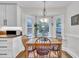 Charming dining area with a bay window and wooden table set, providing a cozy and inviting space at 7917 Featherstone Dr, Raleigh, NC 27615