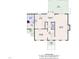 Detailed floor plan showcasing the layout with the living room, kitchen, and deck at 7917 Featherstone Dr, Raleigh, NC 27615