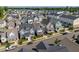 Desirable neighborhood showcasing a variety of new construction homes with beautiful landscaping and sidewalks at 1008 Whistler St, Durham, NC 27713