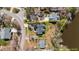 Aerial shot of the property, including the home and surrounding landscape at 1013 Sagamore Dr, Louisburg, NC 27549