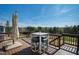 Outdoor deck with a table and chairs, perfect for enjoying the surrounding nature at 199 High Woods Rdg, Chapel Hill, NC 27517