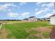 Expansive backyard with newly installed sod and homes dotting the landscape at 30 Chloe Ct, Selma, NC 27576