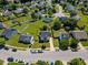 An aerial view of the neighborhood, highlighting the home's location in a residential area at 3101 Riverbrooke Dr, Raleigh, NC 27610