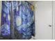 The bathroom features a 'Starry Night' shower curtain and a white door at 3101 Riverbrooke Dr, Raleigh, NC 27610