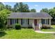 Charming one-story home featuring a well-maintained lawn, complemented by dark shutters against light siding and a brick walkway at 3624 Meadow Creek Ln, Raleigh, NC 27616