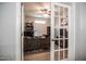 View of the home office features a functional desk, ample storage, and modern decor at 440 Bramble Ln, Clayton, NC 27527