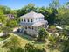 A beautiful aerial view of this charming home with a screened in porch at 508 N Wake St, Hillsborough, NC 27278