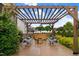 Inviting outdoor seating area with pergola, benches, fire pit, and stylish decor, perfect for relaxing and entertaining at 52 Summit Overlook Dr, Clayton, NC 27527
