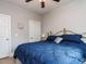 Relaxing bedroom with a cozy bed, soft lighting, and neutral walls for a peaceful atmosphere at 604 Doddington Dr, Rolesville, NC 27571