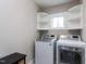 Efficient laundry room with modern washer and dryer, offering convenience at 604 Doddington Dr, Rolesville, NC 27571