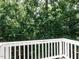Secluded porch view with lush greenery offering a private outdoor living space at 604 Doddington Dr, Rolesville, NC 27571