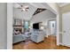 Inviting living room featuring a fireplace, hardwood floors, and comfortable furnishings at 71 Smithsanders Ct, Smithfield, NC 27577