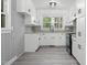 Modern kitchen with white cabinets and stainless steel appliances at 813 Burton St, Rocky Mount, NC 27803