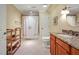 Bathroom featuring granite countertops and tile floors at 84307 Winslow, Chapel Hill, NC 27517