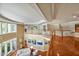 Large foyer with hardwood floors overlooking the living room, bathed in natural light at 84307 Winslow, Chapel Hill, NC 27517