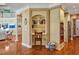 Charming built-in office nook with custom cabinetry and hardwood floors, blending functionality with elegant design at 84307 Winslow, Chapel Hill, NC 27517
