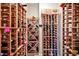 Spacious wine cellar with custom wooden racking, designed to accommodate an extensive collection in optimal conditions at 84307 Winslow, Chapel Hill, NC 27517