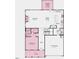 Floor plan of the home's first level, featuring the kitchen, dining, gathering room, and garage at 913 Delano Dr, Knightdale, NC 27545