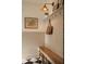 Charming mudroom featuring a wooden bench, hooks for storage, and stylish decor at 1113 Mordecai Dr, Raleigh, NC 27604