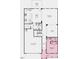 Detailed first floor floorplan showcasing the kitchen, dining and gathering room layout at 121 Seagraves Creek Ln, Holly Springs, NC 27540