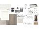 Selection of kitchen and bath design materials, including cabinet and floor samples at 121 Seagraves Creek Ln, Holly Springs, NC 27540