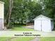 A backyard featuring a shed with a deck, only a short drive from the American Tobacco Campus at 1410 Shawnee St, Durham, NC 27701