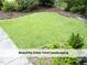 Landscaped front yard showing healthy green lawn and healthy bushes and small trees at 1410 Shawnee St, Durham, NC 27701
