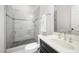 Modern bathroom features a tiled shower with glass door and stylish fixtures at 1414 Park Dr, Raleigh, NC 27605