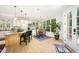 Eat-in kitchen with granite counters, stainless steel appliances, and a large window overlooking the yard at 1414 Park Dr, Raleigh, NC 27605