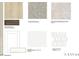 Selection of interior finishes including flooring, carpeting, tile, countertops, and cabinets at 147 Rivulet Ct, Cary, NC 27519