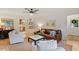 Cozy living room featuring stylish furniture, hardwood floors, and an open layout at 1523 Oak Forest Dr, Hillsborough, NC 27278