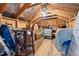 Unfinished attic with wood rafters. Great for storage at 1924 Rustica Dr, Durham, NC 27713