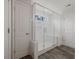 Modern bathroom features a spacious glass shower, white subway tile, and a built-in bench at 2713 Jazzy St, New Hill, NC 27562
