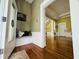 Inviting foyer with bench seating that leads to the staircase and main living areas at 275 Gholson Ave, Henderson, NC 27536