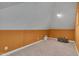 Unfinished attic area with carpeted flooring at 300 Williamston Ridge Dr, Youngsville, NC 27596