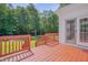 Stained deck offers views of the backyard and wooded area at 300 Williamston Ridge Dr, Youngsville, NC 27596