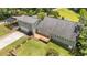 Aerial view showcases a spacious backyard with a deck and enclosed space, perfect for outdoor living at 3113 Golden Nugget Dr, Clayton, NC 27520