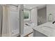 Bathroom featuring a separate shower and a deep soaking tub by the window at 3113 Golden Nugget Dr, Clayton, NC 27520