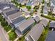 An elevated view of houses in a suburban neighborhood with green lawns and trees at 426 Granite Mill Blvd, Chapel Hill, NC 27516