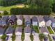 A captivating overhead shot of a residential area with neatly arranged houses and green spaces at 426 Granite Mill Blvd, Chapel Hill, NC 27516
