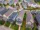 An aerial view of a neighborhood with manicured lawns and tree-lined streets at 426 Granite Mill Blvd, Chapel Hill, NC 27516