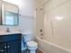 Bathroom with a vanity, mirror, toilet, and bathtub at 5225 Big Bass Dr, Raleigh, NC 27610
