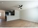 Spacious living room with wood-look flooring and an open layout concept at 5225 Big Bass Dr, Raleigh, NC 27610