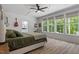 Primary bedroom suite with tray ceilings and outdoor views at 88 Priscilla Ln, Fuquay Varina, NC 27526