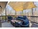 Comfortable outdoor seating on a covered patio, ideal for enjoying the surrounding views at 947 Manchester Dr, Cary, NC 27511